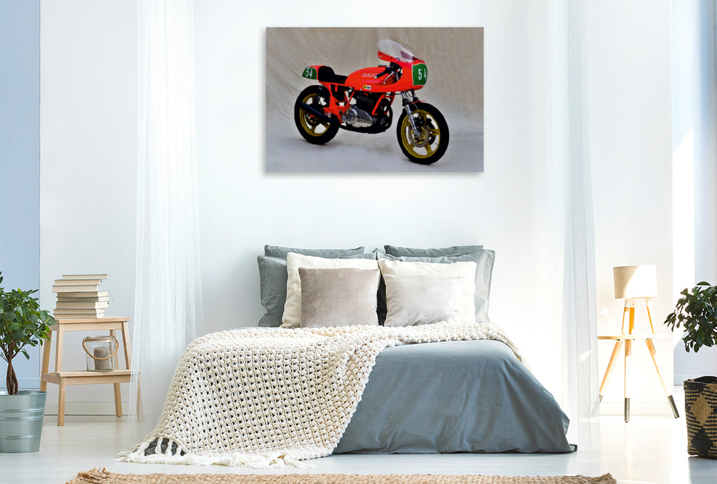 Premium Textil-Leinwand Premium Textil-Leinwand 120 cm x 80 cm quer Ein Motiv aus dem Kalender Ducati 500 Sport Desmo