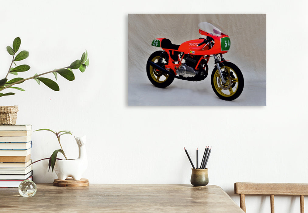 Premium Textil-Leinwand Premium Textil-Leinwand 120 cm x 80 cm quer Ein Motiv aus dem Kalender Ducati 500 Sport Desmo
