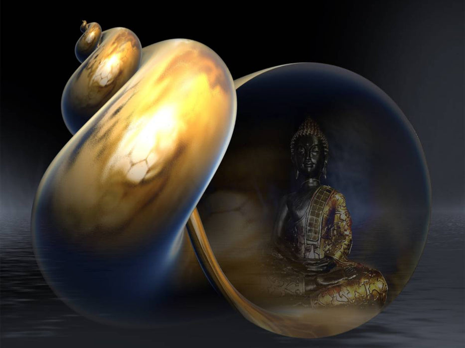 Buddha und Yin Yang - CALVENDO Foto-Puzzle'
