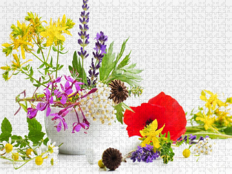 Bunte Wildkräuter aus dem Naturgarten - CALVENDO Foto-Puzzle'