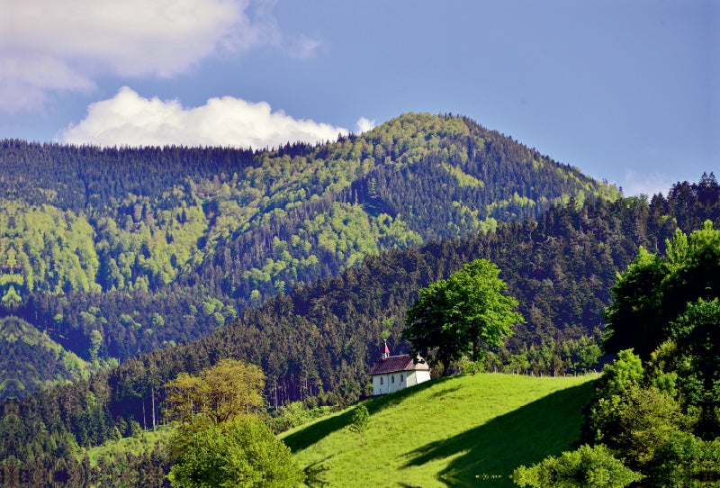 Premium Textil-Leinwand Kopfrainkapelle im Simonswälder Tal