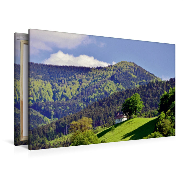 Premium Textil-Leinwand Kopfrainkapelle im Simonswälder Tal