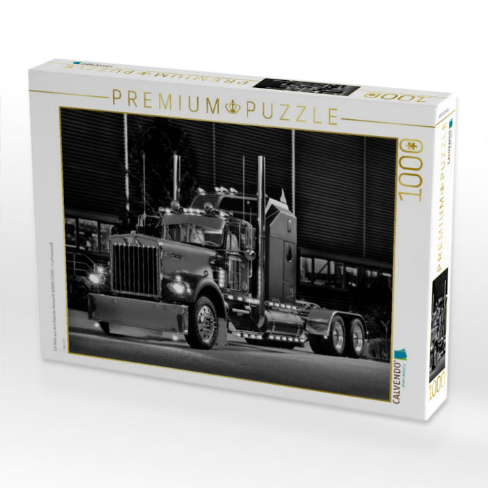 Ein Motiv aus dem Kalender Kenworth W900A EXTHD - in schwarzweiß - CALVENDO Foto-Puzzle'