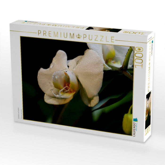 Orchidee und Tropfen - CALVENDO Foto-Puzzle'
