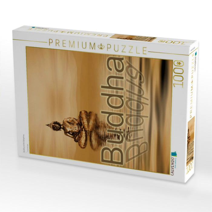Buddha und die Spiegelung - CALVENDO Foto-Puzzle'