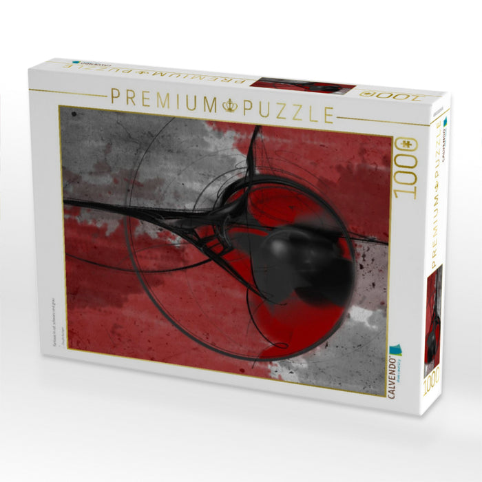 Fantasie in rot, schwarz und grau - CALVENDO Foto-Puzzle'