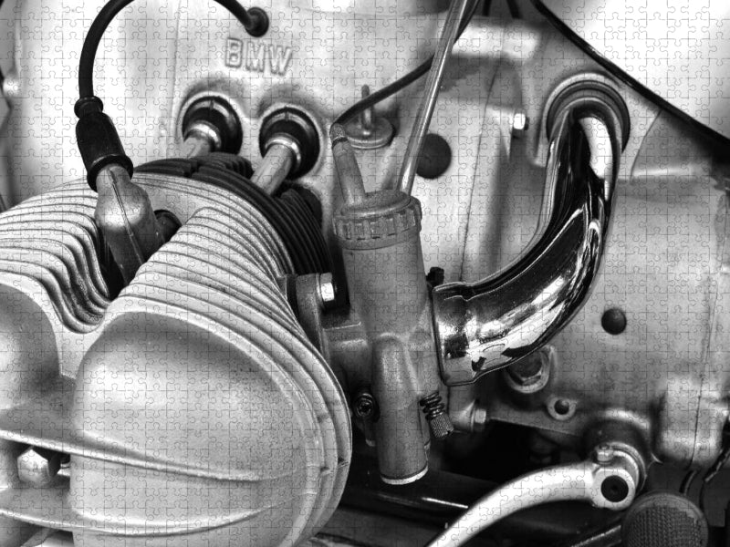 Ein Motiv aus dem Kalender BMW R69S in schwarzweiss - CALVENDO Foto-Puzzle'