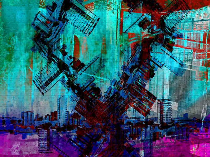 Verrückte Skyline - CALVENDO Foto-Puzzle'