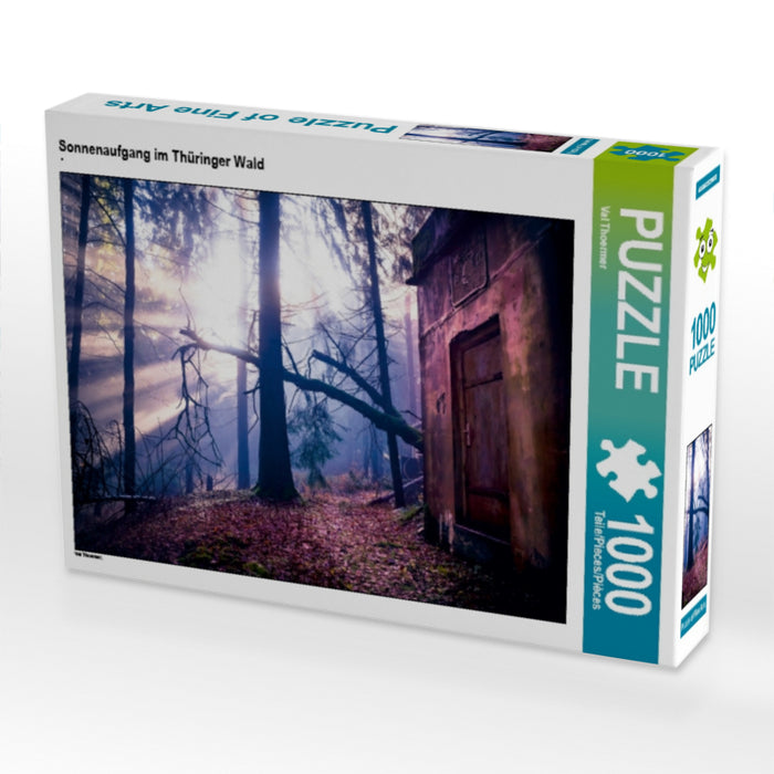 Sonnenaufgang im Thüringer Wald 1000 Teile Puzzle quer - CALVENDO Foto-Puzzle'