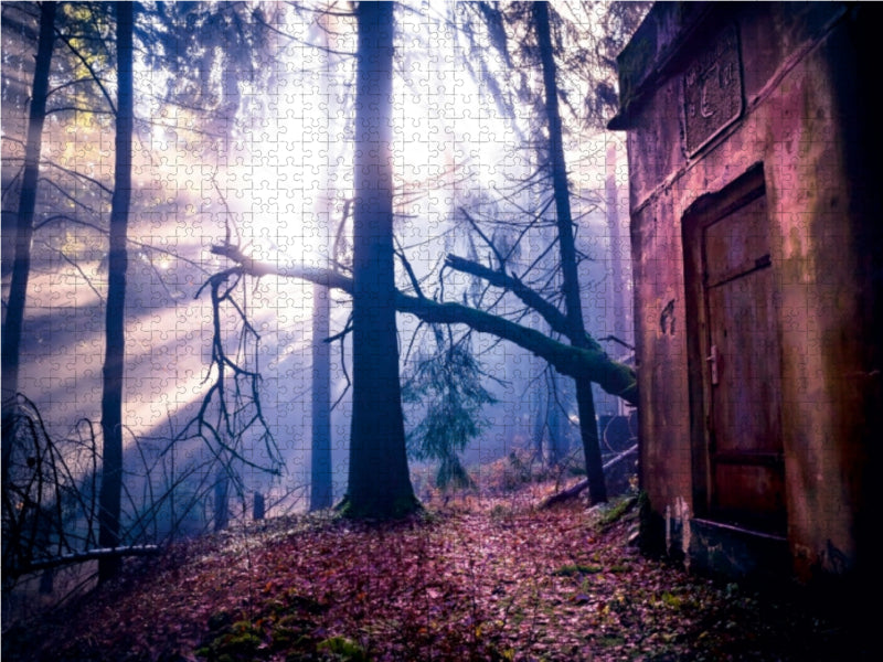 Sonnenaufgang im Thüringer Wald 1000 Teile Puzzle quer - CALVENDO Foto-Puzzle'