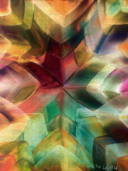 Leuchtende Kristalle - Encaustic - CALVENDO Foto-Puzzle'
