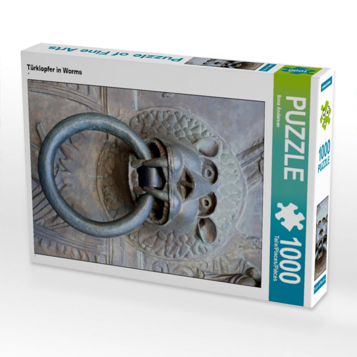 Türklopfer in Worms 1000 Teile Puzzle hoch - CALVENDO Foto-Puzzle'