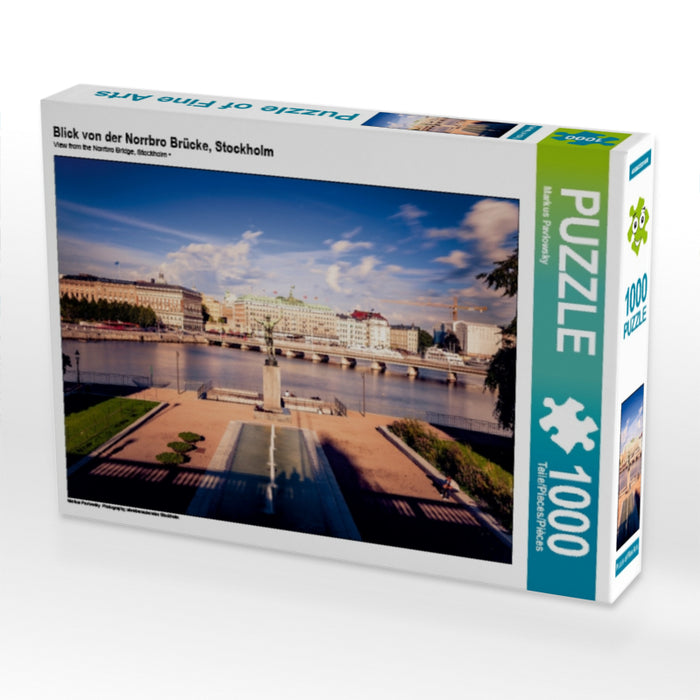 Blick von der Norrbro Brücke, Stockholm 1000 Teile Puzzle quer - CALVENDO Foto-Puzzle'