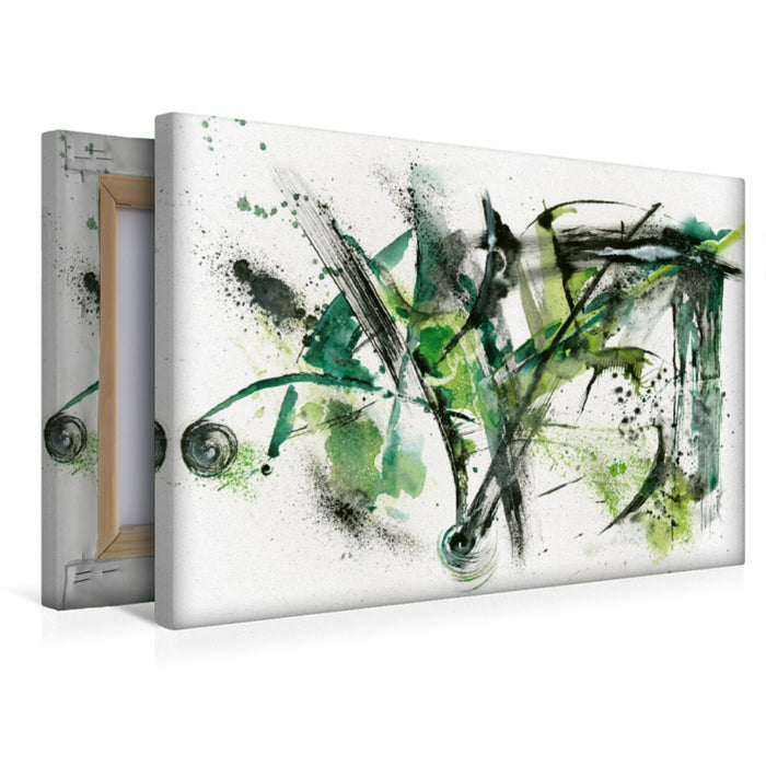 Toile textile premium Toile textile premium 120 cm x 80 cm paysage Construction organique 