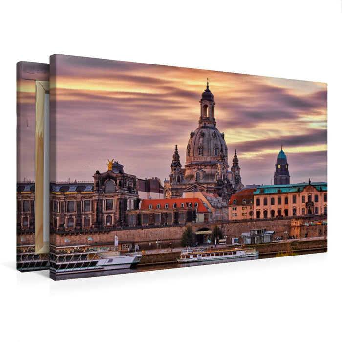 Toile textile haut de gamme Toile textile haut de gamme 120 cm x 80 cm vue paysage de Neustädter Ufer 