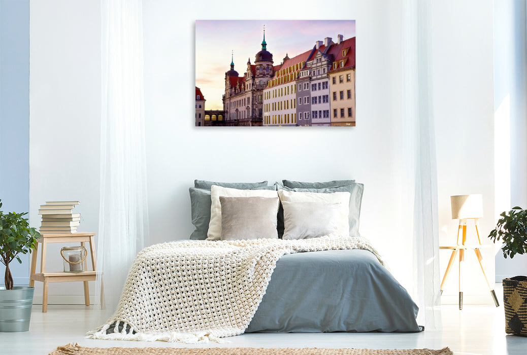 Toile textile haut de gamme Toile textile haut de gamme 120 cm x 80 cm paysage Le palais résidentiel de Dresde 