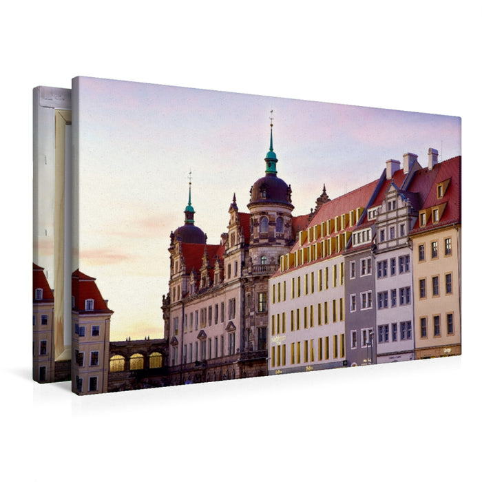 Premium Textil-Leinwand Das Dresdner Residenzschloss