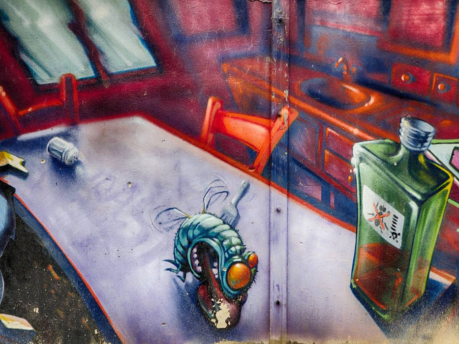 Graffiti an der Turnhalle Gamigstraße - CALVENDO Foto-Puzzle'