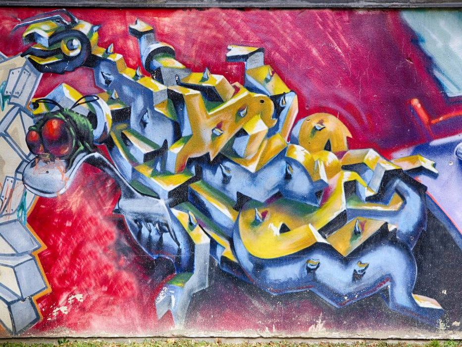 Graffiti an der Turnhalle Gamigstraße - CALVENDO Foto-Puzzle'