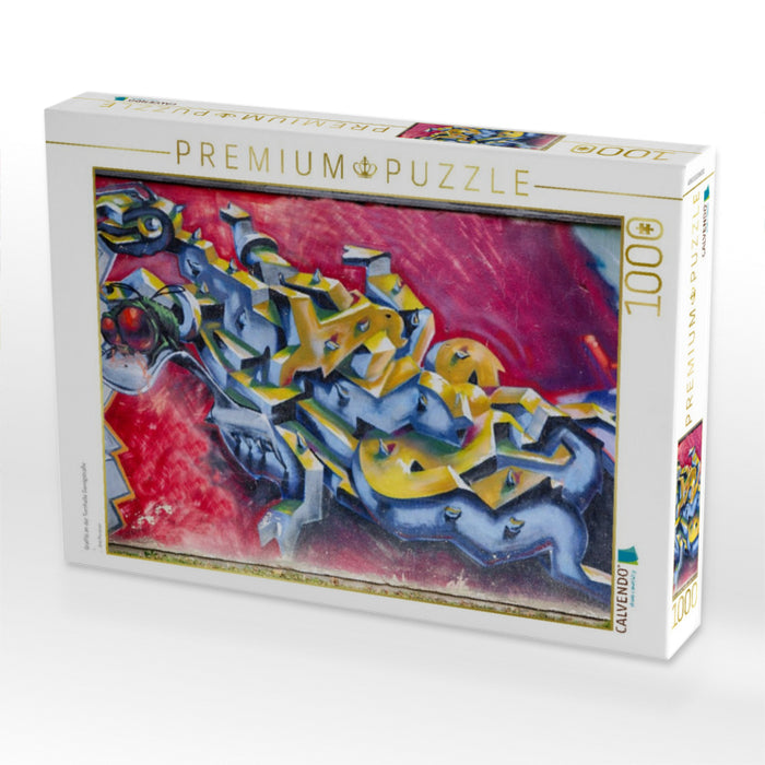 Graffiti an der Turnhalle Gamigstraße - CALVENDO Foto-Puzzle'