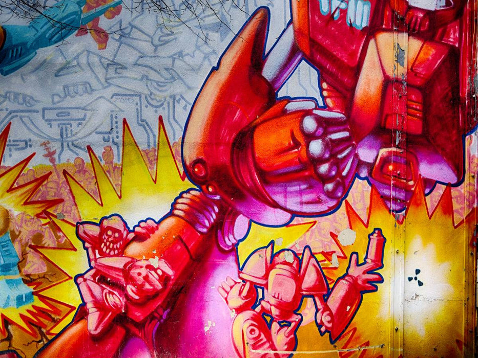 Graffiti an der Turnhalle Gamigstraße - CALVENDO Foto-Puzzle'