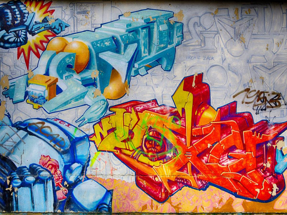 Graffiti an der Turnhalle Gamigstraße - CALVENDO Foto-Puzzle'