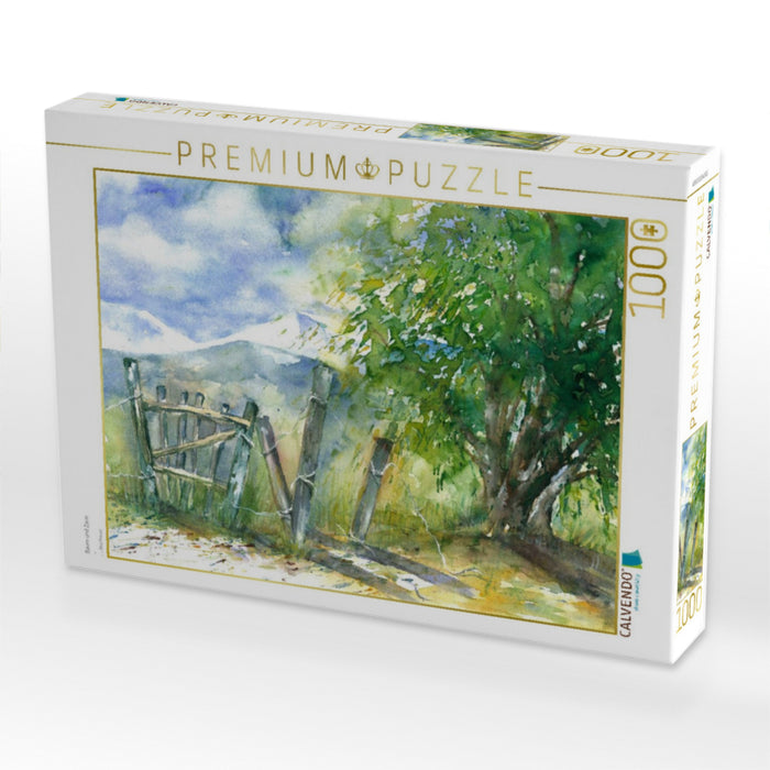 Baum und Zaun - CALVENDO Foto-Puzzle'