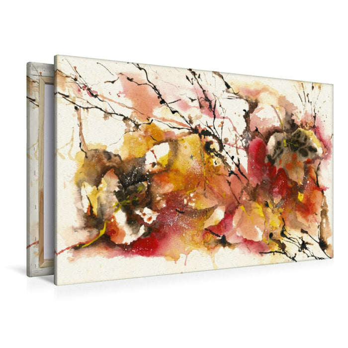 Premium Textil-Leinwand Herbstlaub