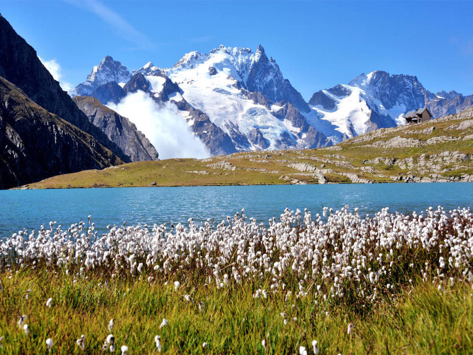 Lac du Goléon und die Gletscher der La Meije - CALVENDO Foto-Puzzle'