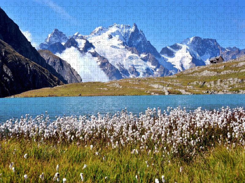 Lac du Goléon und die Gletscher der La Meije - CALVENDO Foto-Puzzle'
