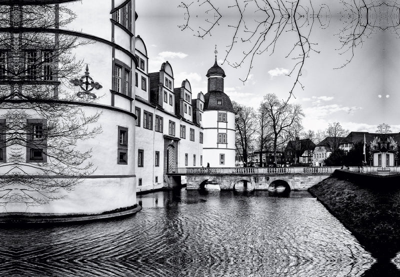 Premium Textil-Leinwand Schloß Neuhaus