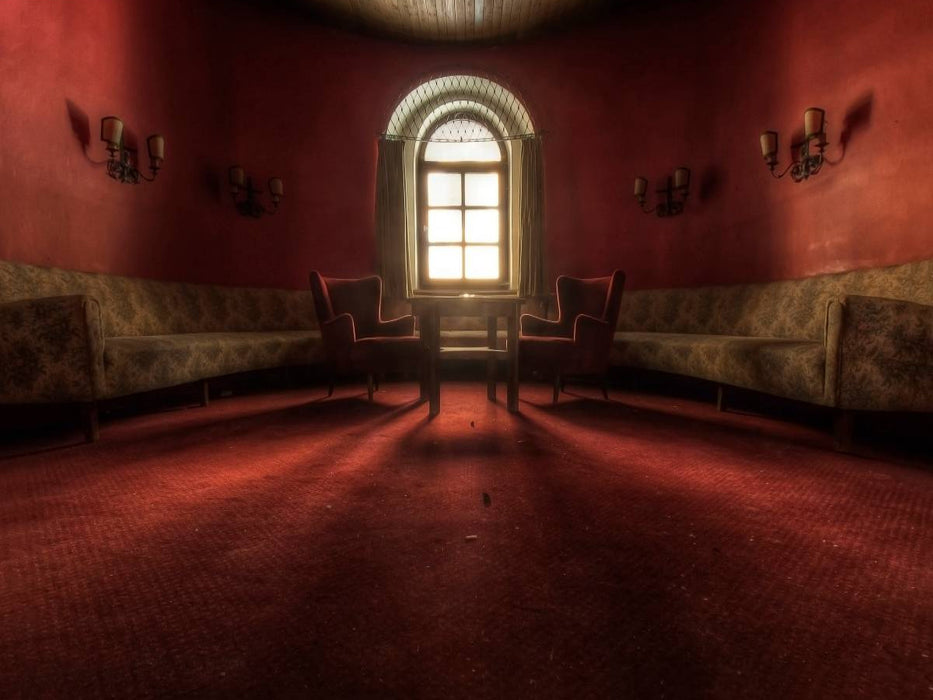 Lost Place - roter Saloon - CALVENDO Foto-Puzzle'
