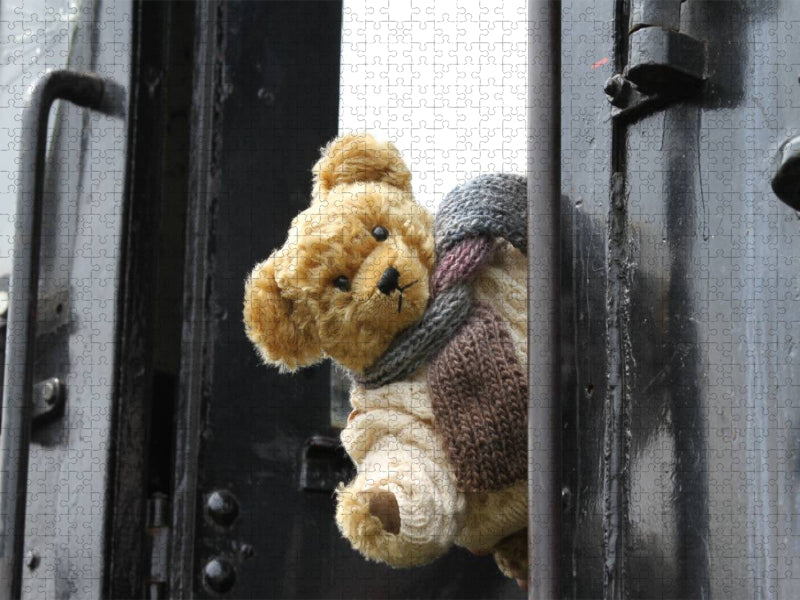 Teddy unterwegs - CALVENDO Foto-Puzzle'