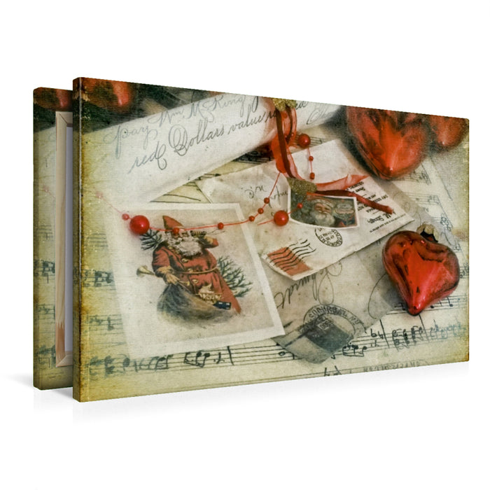 Premium Textil-Leinwand Weihnachtspost