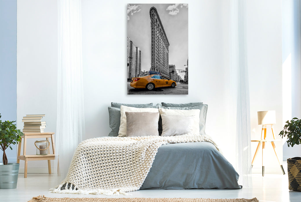 Premium Textil-Leinwand Premium Textil-Leinwand 80 cm x 120 cm  hoch New York - Flatiron Building