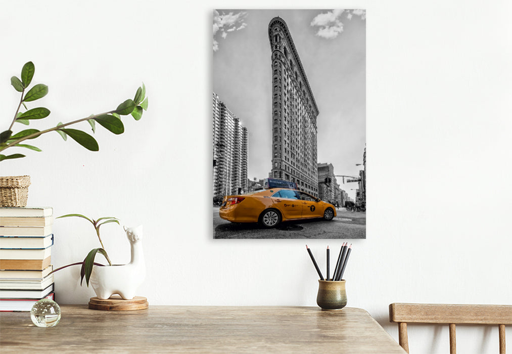 Premium Textil-Leinwand Premium Textil-Leinwand 80 cm x 120 cm  hoch New York - Flatiron Building