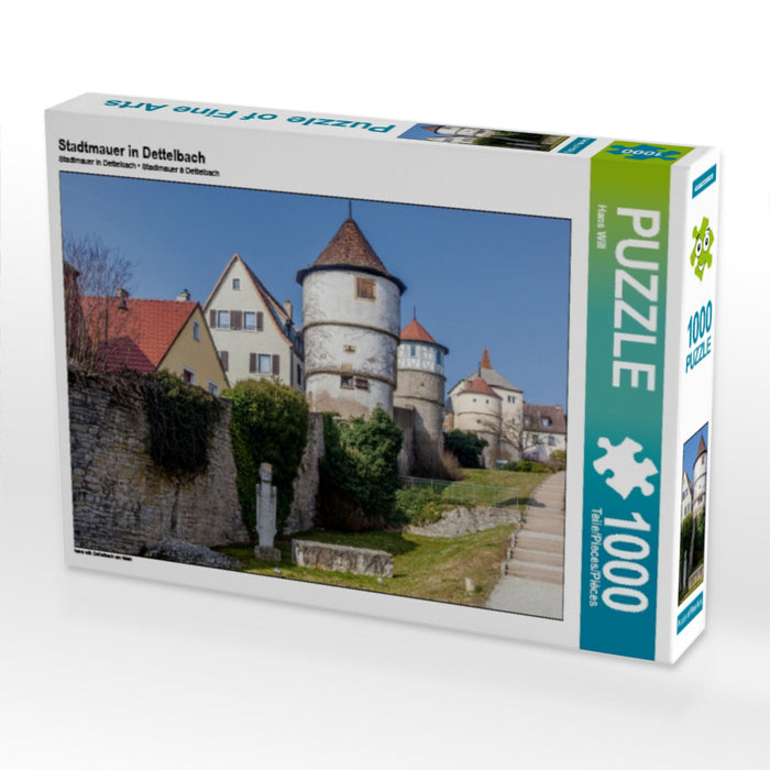 Stadtmauer in Dettelbach 1000 Teile Puzzle quer - CALVENDO Foto-Puzzle'