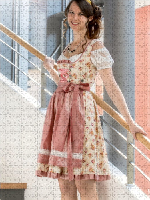 Fränkische Weinkönigin Christina aus Nordheim am Main 1000 Teile Puzzle hoch - CALVENDO Foto-Puzzle'