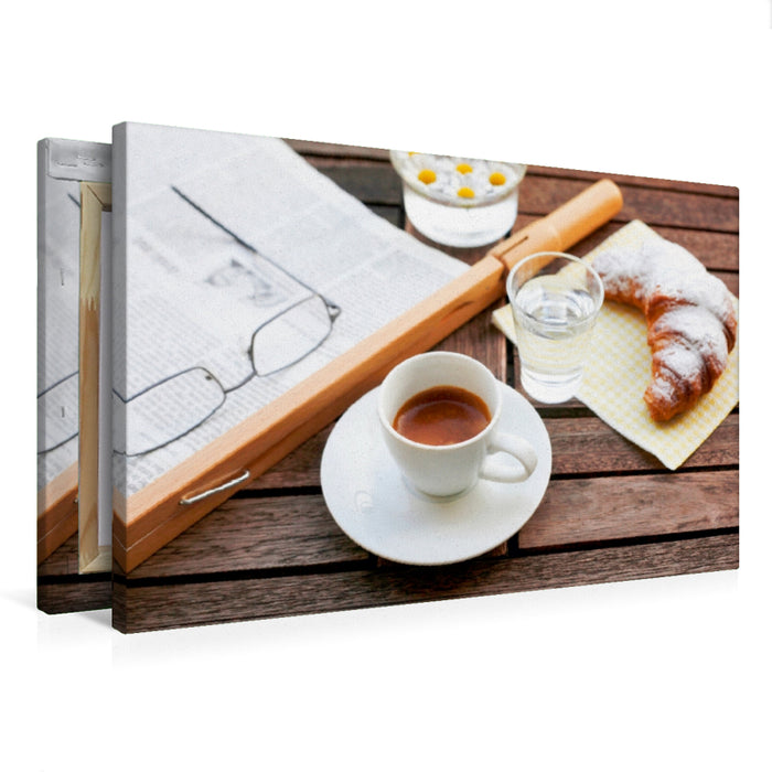 Premium Textil-Leinwand Espresso