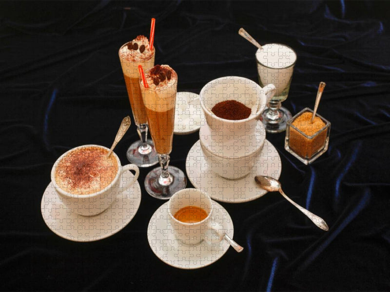 Filterkaffee, Espresso, Cappuccino und Eiskaffee - CALVENDO Foto-Puzzle'