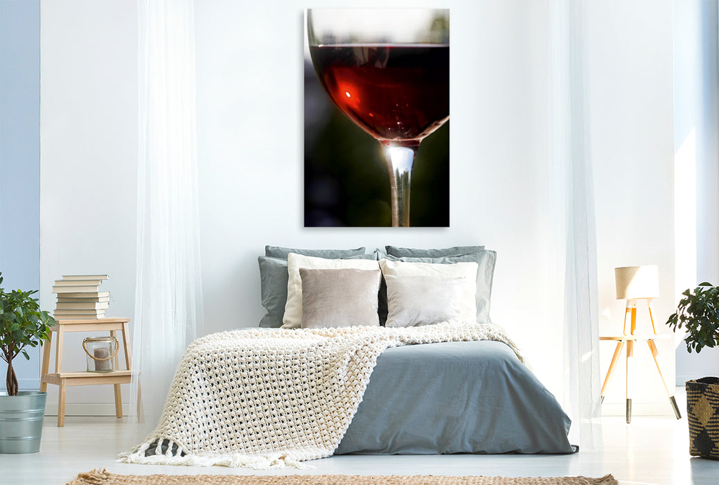 Premium Textil-Leinwand Premium Textil-Leinwand 80 cm x 120 cm  hoch Ein Motiv aus dem Kalender Wein und Sekt