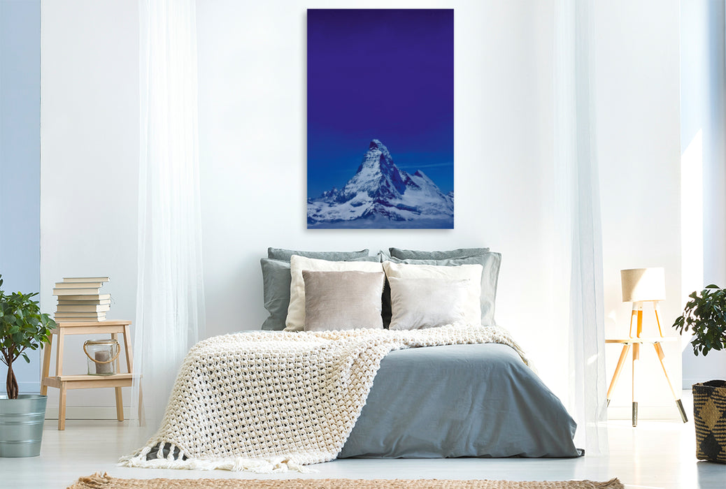 Premium Textil-Leinwand Premium Textil-Leinwand 80 cm x 120 cm  hoch Matterhorn ...imposant und mächtig