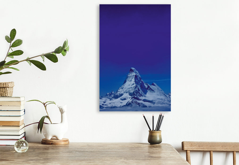 Premium Textil-Leinwand Premium Textil-Leinwand 80 cm x 120 cm  hoch Matterhorn ...imposant und mächtig