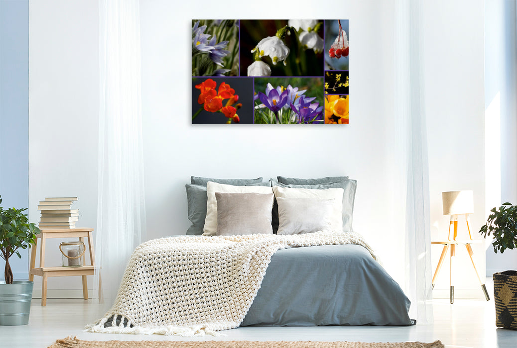 Premium Textil-Leinwand Premium Textil-Leinwand 120 cm x 80 cm quer Ein Motiv aus dem Kalender Florales zu jeder Jahreszeit