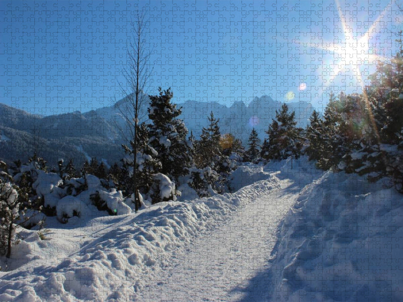 Kramerplateauweg in Garmisch-Partenkirchen - CALVENDO Foto-Puzzle'