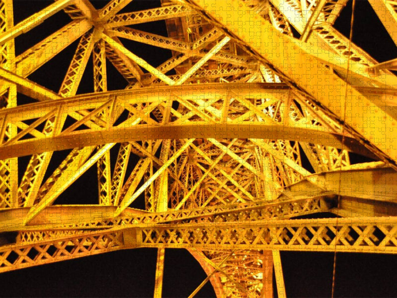 Die Brücke Dom Luís I. bei Nacht - CALVENDO Foto-Puzzle'