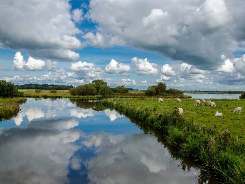 Naturlandschaft an der Hamme in Worpswede - CALVENDO Foto-Puzzle'
