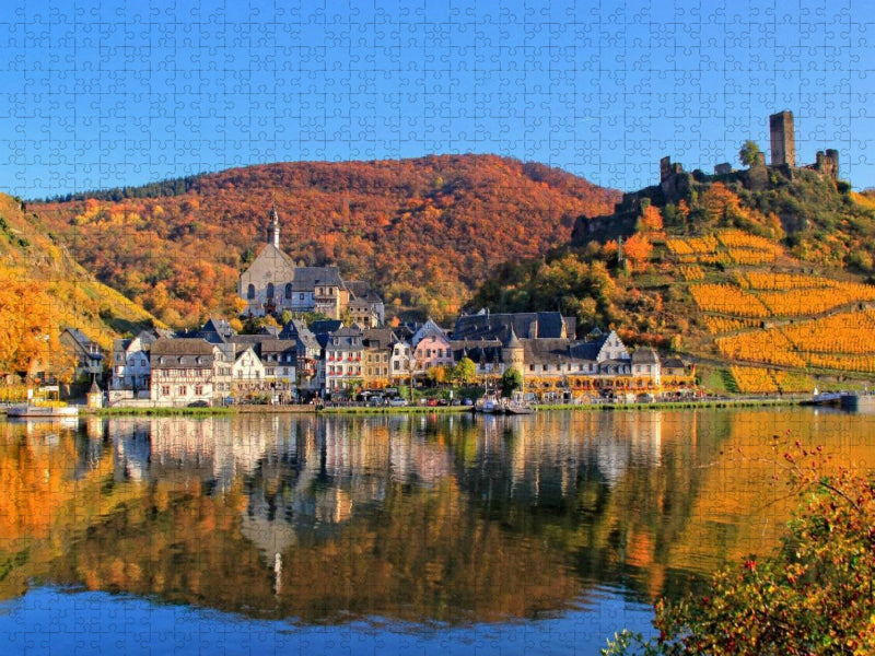 Herrlicher Blick auf Beilstein und die Burg Metternich - CALVENDO Foto-Puzzle'