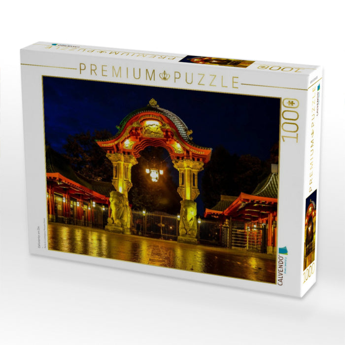 Elefantentor am Zoo - CALVENDO Foto-Puzzle'