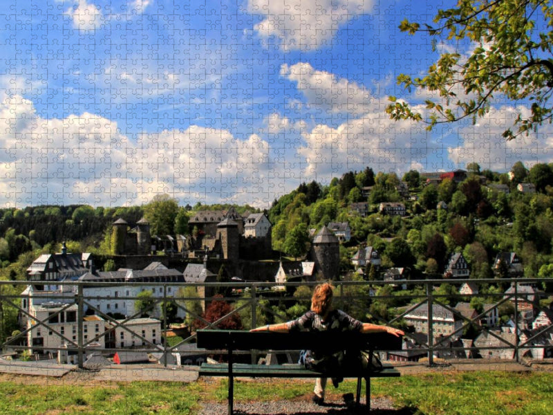 Blick auf Monschau genießen - CALVENDO Foto-Puzzle'